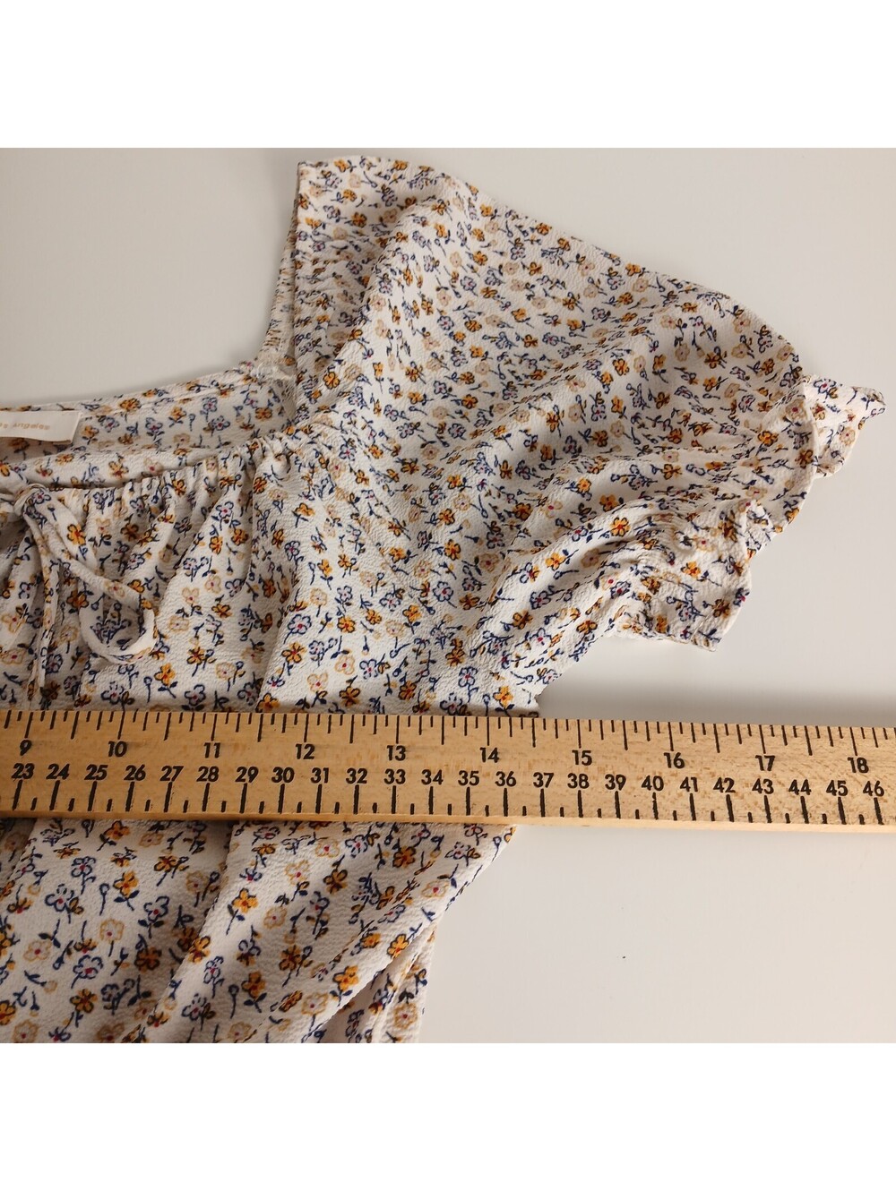 Monteau Los Angeles Floral Peplum Top Women XS Boho Cottagecore - Picture 5 of 7